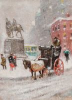 Snow Storm at The Plaza, c. 1950-1960